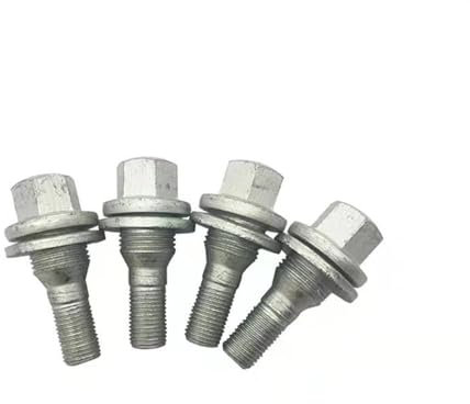 GYTTAK Boulon Vis Écrou Compatible avec Peugeot 1007 106 2008 206 207 208 3008 301 307 308 408 406 508 607 4 Pièces Boulons De Roue De Voiture Écrous Goujons 540567 Cache-Roue Cache-écrou De Moyeu