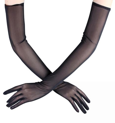 NHPY 1 Paar schwarze handschuhe, Lange handschuhe damen schwarz kostüm