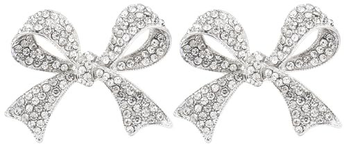 Lot de 2 broche femme vetement et épingles à nœud pour décorations pour femmes, broches et pins pour femme broches à strass en cristal, broches vetement à nœud vintage pour femmes, broches à nœud