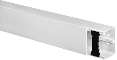KOMIB Hochwertige Kabelkanäle Weiß (reinweiß) 10 Meter - 5 x 2m (5 Stück) Elektroinstallation Kabelkanal Kabelabdeckung Kabelmanagement Diverse Größen/VDE (90 x 60mm)