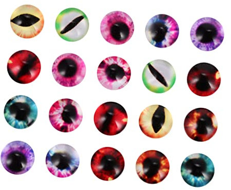 NUOBESTY 20St Augenklappen Mini-Tiere Mini-Puppen Augen selbstklebend Augäpfel Augen für Häkeltiere puppenzubehör doll Accessories Dekoration Patch Augen-Cabochons künstlicher Kristall