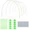 36PCS Greenhouse Hoops for Raised beds, Garden Plant Grow Tunnel Frame Detachable Fiberglass Greenhouse Tunnel Plant Protection Cover Garden Bed Hoops with Connect Tubes, Clamps for Outdoor Plant