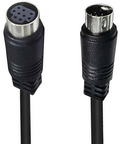 Mini DIN 9-Pin Cable Extension Cord, Male to Female Connector,S Video 9Pin Mini DIN Cable for TV Receiver and Projector (6FT)