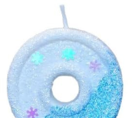 Nuts OT nuts Frozen Kerze 4. Geburtstag Glitzernde Geburtstagskerze 4 Jahr mit Schneeflocke Blau-weiße Tortendeko Eiskönigin Kuchenkerzen für Mädchen Frozen GeburtstagsParty Deko