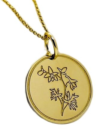 WORLD WIDE GEMS Halskette mit Anhänger in Form eines Rittersporns, 24 mm, mit 45,7 cm langer Kabelkette, vergoldetes Sterlingsilber, Unisex-Schmuck, WW_PNDN_0904