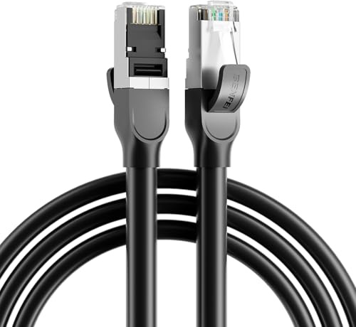 BENFEI Cavo Ethernet Cat 8, 2m, LAN ad alta velocità 40 Gbps/2000 MHz, RJ45 S/FTP schermato 26 AWG, resistente interni/esterni per gaming, PS5, Xbox, router, modem, switch.