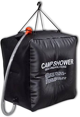 Mangloder Lot de 2 douches solaires de camping avec capacité L pour utilisation en plein air, randonnée, plage, camping et festivals, douches de voyage robustes et résistantes aux intempéries avec