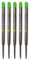 5 x Green Quality Refills Compatible for Parker Ballpoint Medium (Pack of 5 biro Refill)