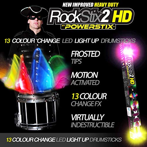 ROCKSTIX 2 PRO - CHANGEMENT DE COULEUR LED ECLAIRE BAGUETTES DE TAMBOUR
