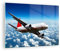ARTTOR Bilder auf Glas Passagier Flugzeug Motoren Wolken Glasbild 70x50cm Wandbilder Dekoration Wohnzimmer Schlafzimmer Küche Deko Klein Wanddeko Bild im Glas Wand Kunstdruck Art Modern GAA70x50-0375