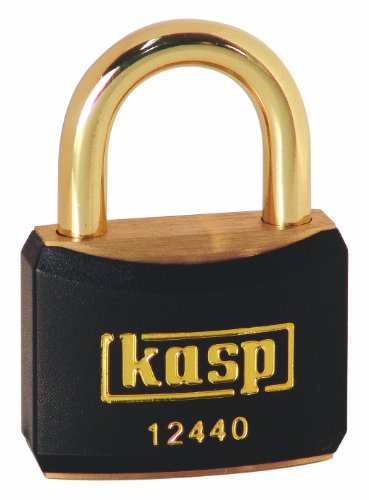 Kasp 124 Brass Padlock - 40 Millimeters - Brass Shackle - Black