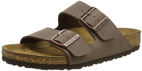 BIRKENSTOCK Classic Madrid Birko-Flor, Damen Pantoletten, Gr.-46 EU,Braun (Nubuk Mocca)