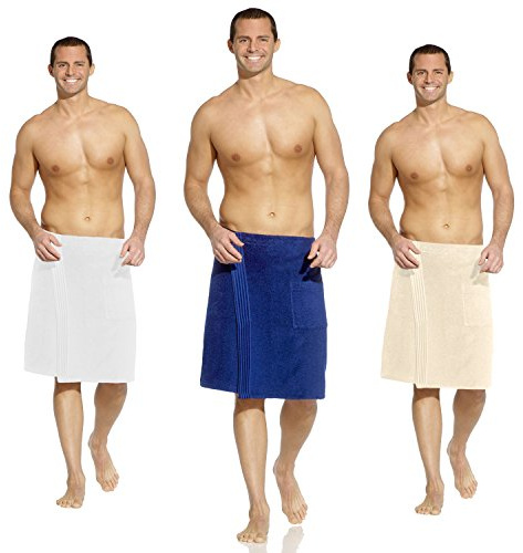 Vossen Saunakilt Herren Frottier Thilo - weiß one size