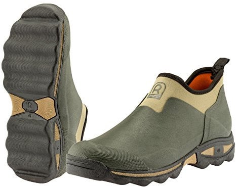 Rouchette Herren kurzer Gummistiefel Clean Land Kaki 40 EU