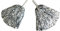 1 Paar Cheerleader Pom Poms Tanzwedel Puschel Tanzpuschel Wedel Pompoms in chrom / silber NEU