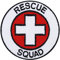 Rettung Aufnäher mit Stickerei Samariter, Rescue Squad Patch, Rotes Kreuz Abzeichen zum aufnähen, Rettungssanitäter Applikation für Uniform/Jacke/Tasche, 62x62mm