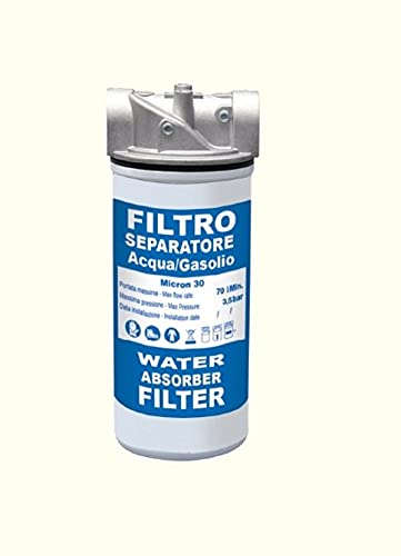 Filtro separatore acqua/gasolio 30 micron 70 lt/min di Maestri