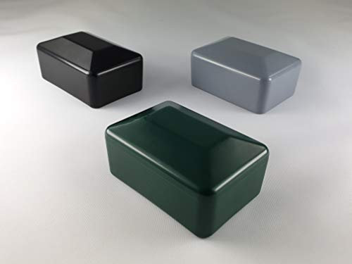 OuM 30 Stück Pfostenkappe Zaunpfahlkappe rechteckig 40x80mm Grau