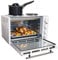 Igenix IG7130 Mini Oven with Electric Grill and Double Hotplate Hob, Ideal for Roasting, Baking, Grilling and Reheating with Aluminium Baking Tray, 30 Litre, White