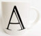 Personalised A Mug Fine China Boston 12 oz Alphabet Letter A-Z Hand Decorated in UK
