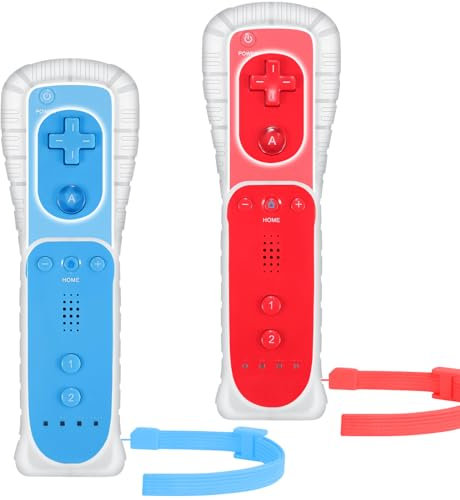 Yosikr - Mando a distancia inalámbrico para Wii Wii U (2 unidades), color rosa y azul