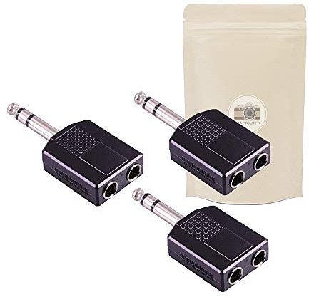 3X Doubler Jack 6,35 mm Audio Adapter