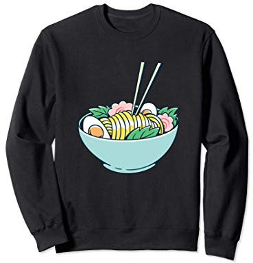 Bol de Ramen Nourriture Japonaise Anime Garçons Filles Sweatshirt