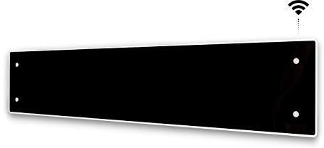 Adax CLea L - Radiateur Electrique Mural Intelligent Wi-Fi avec Commande par Smartphone - 800W | Chauffage Electrique | Chauffage d'appoint Salle de Bain | Hauteur Convecteur 222mm | IP24C KDT Noir