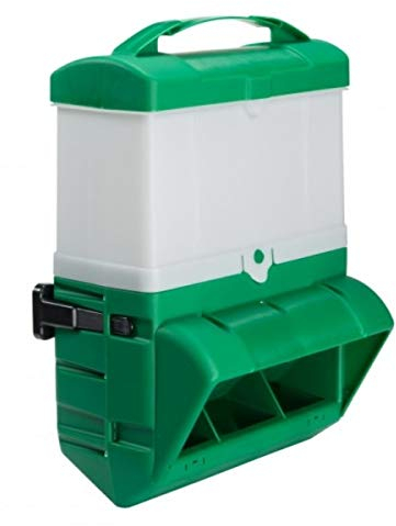 BVT Geflügelfutterautomat Futtersilo Futertrog 10 Kg Für Hühner Geflügel grün/weiß