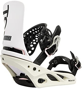 BURTON Lexa X Damen Snowboard-Bindung, Weiß/Grau/Logo, Größe M (6-8)