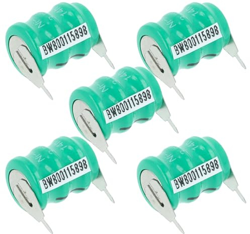 vhbw 5x NiMH Ersatz Knopfzellen-Akku Typ V40H 2-Pins 40mAh 3,6V | kompatibel mit Modellbau-Akkus, Solar-Leuchten uvm.
