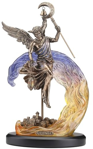 Veronese Design Skulptur Hypnos, der griechische Gott des Schlummers, kaltgegossenes Kunstharz, Bronze-Finish, 34 cm