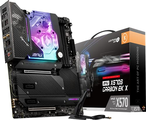 MSI MPG X570S Carbon EK X Gaming Carte mère ATX, AMD, Socket AM4. DDR4, PCIe 4, CFX, M.2, Wi-Fi 6E