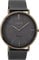 Oozoo Vintage Armbanduhr mit Edelstahl Milanaiseband 40 MM Glitzer/Gun Metal C8861