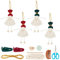 WEBEEDY 4 Stück Engel Puppe Anhänger Makramee-Set DIY Weihnachtsdekoration Baum hängende Ornamente Weihnachten Handwerk Elfen Weihnachtsanhänger Dekoration
