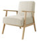 Mirjan24 Sessel Wikez Cord, Polstersessel mit Holzarmlehne, Lehnstuhl, Holz Stuhl, Retro Sessel, Sitzmöbel Wohnzimmer (Poso 100)