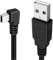 YSJJZRL Mini câble USB à 90 degrés, 90 ° Mini USB B mâle vers USB 2.0 mâle câble d'extension de Charge de synchronisation de données pour GPS Dash Cam (0.25M,Droite)