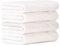 Luckytowel 4er Duschtuch Set 100% Baumwolle, 70x140cm Handtücher, 4er Pack Badetuch Weiß