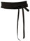 Ulla Popken Damen große Größen Übergrößen Plus Size Leder-Bindegürtel, Veloursleder, Einheitsgröße schwarz 1Size 821842130-1
