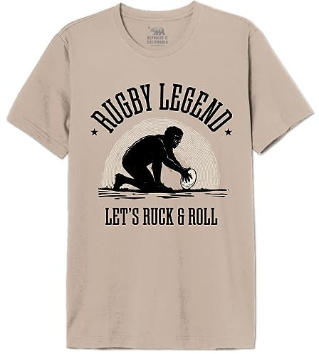 Republic of California « Rugby Legend » MEREPCZTS131 T-Shirt Homme, Natural, Taille XXL