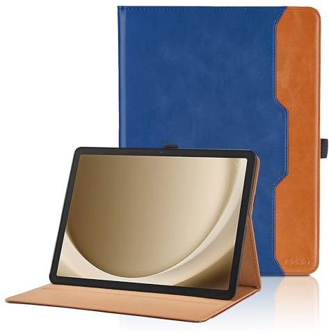 Hülle für Samsung Galaxy Tab A9 Plus 11 Zoll (SM-X210/ SM-X215/SM-X216) 2023 Leder Schutzhülle mit Tasche und Stifthalter, Multi-Winkel Folio Case Funktion Smart Cover mit Stand Funktion - Blau