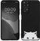kwmobile Hülle kompatibel mit Xiaomi Redmi Note 11 / Note 11S - Handyhülle Silikon Case - Neugierige Katze Schwarz Weiß