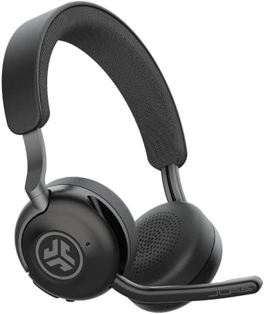 JLab Epic Work ANC Headset mit Mikrofon Bluetooth, Smart Active Noise Cancellation, 90+ Std. Akku, Wireless Headset, On Ear PC Headset mit Mikrofon und Multipoint, Kabellos Bluetooth Headsets