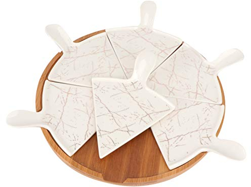 Milisten Juego de Platos de Cerámica para Pizza Forma Triangular Saludable Y Elegante para Ocasiones Especiales