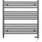Myhomeware 700mm Wide Anthracite Grey Dual Fuel Electric Radiator Bathroom Towel Rail Radiator With Thermostatic and Standard Electric Element UK (700 x 800 mm (h), Standard Electric Element)