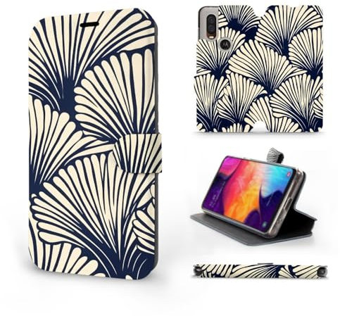 MOBIWEAR | Slim FLIP Case | Kompatibel mit Motorola One Vision, Made in EU handyhülle, Premium Schutzhülle, Transparent TPU Silicon, Book Style Hülle, Tasche - VA41S