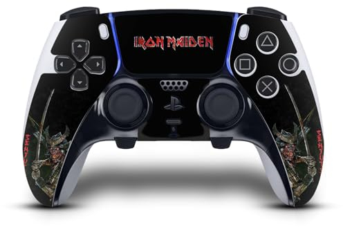 Head Case Designs Offizielle Iron Maiden Senjutsu Album-Cover Grafik Kunst Vinyl Haut Gaming Aufkleber Abziehbild Abdeckung kompatibel mit Sony Playstation 5 PS5 DualSense Edge Controller