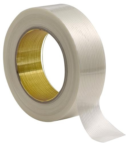 SIMPLETEK - Klebeband 50 mm x 50 m | Transparentes Filamentband für Rahmen Verpackung Versiegelungen Hochtemperaturbeständig