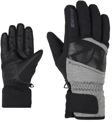 Ziener Erwachsene GALIBO Ski-Handschuhe/Wintersport | Gore-Tex, warm, atmungsaktiv, Dark Melange, 10
