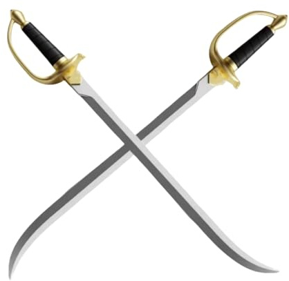 damdos Espadas para cosplay de Halloween, cuchillo Thu-nder, 2 unidades de 30 pulgadas, espada de capitán, cuchillo pirata, arma de poliuretano, regalos de cumpleaños